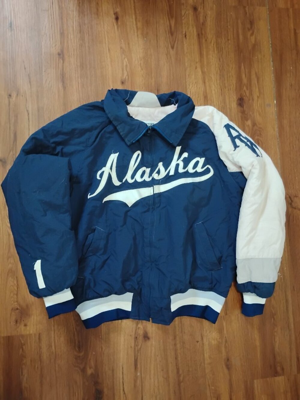 Vintage Alaska Script Bomber Jacket - Picture 2 of 6